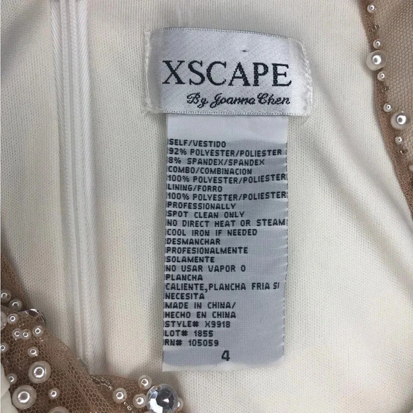 Vintage Xscape by Joanna Chen Dress | White | Size 4 - Picture 6 of 7